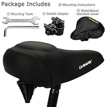 Load image into Gallery viewer, DAWAY Oversized Comfort Bike Seat - C40 Most Comfortable Extra Wide Soft Foam Padded Exercise Bicycle Saddle for Men Women Senior, Universal Fit for Cruiser, Stationary, Spin Bikes &amp; Outdoor Cycling
