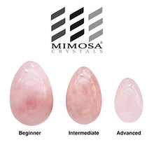 Load image into Gallery viewer, MIMOSA Yoni Eggs of Upgraded Size, GIA Certified and Drilled Rose Quartz[3 Pack]with Instructions, and Massage Tool
