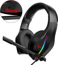 Load image into Gallery viewer, havit Gaming Keyboard Mouse Headset &amp; Mouse Pad Kit, Rainbow LED Backlit Wired, Over Ear Headphone with Mic for PC Computer, Laptop and More
