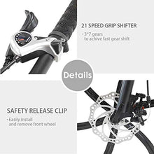 Load image into Gallery viewer, Max4out Mountain Bike Folding Bikes with High Carbon Steel Frame, Featuring 6 Spoke Wheels and 21 Speed Shimano Shifter, Double Disc Brake and Dual Suspension Anti-Slip Bicycles (Yellow, 26 in)
