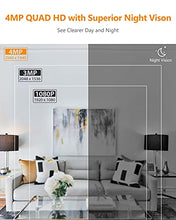 Load image into Gallery viewer, Home Security Camera 4MP Indoor Camera Pan/Tilt, Plug-in WiFi Camera (2.4G ONLY) Baby Monitor Dog Camera with Spotlight &amp; Siren, Night Vision, 2-Way Audio, Human &amp; Sound Detection, Motion Tracking
