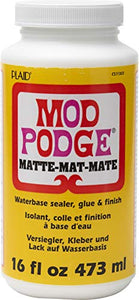 Mod Podge CS11302 Waterbase Sealer, Glue and Finish, 16 oz, Matte