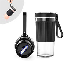 Load image into Gallery viewer, Portable Blender, 300ml BZseed Personal Size Blender Shakes and Smoothies, USB Rechargeable Mini Black Juicer Cup Handheld Fruit Mixer-IP68 Waterproof, BPA Free
