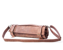 Load image into Gallery viewer, Lightweight premium Leather Chef Knife Bag/Chef Knife Roll 8 Pockets Tan Leather
