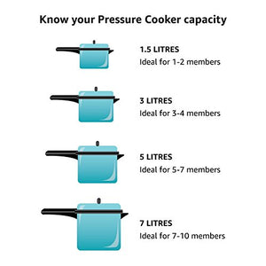 Prestige Deluxe Plus Aluminum Pressure Cooker, 3 Liter