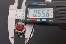 Load image into Gallery viewer, Turkish Handmade Jewelry Reversible Oval Cut Ruby Emerald Jade Topaz 925 Sterling Silver Ladie's Ring All Size
