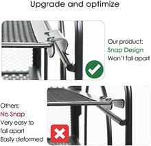Load image into Gallery viewer, FancoYard Desk Organizers Set, Mesh Office Supplies Paper File Organizer for Desk with Pen Holder, Notebook, Pencil Storage Accessories with 4 Trays + Sliding Drawer, Black
