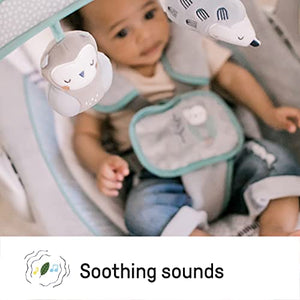 Ingenuity Compact Portable Baby Swing with Soothing Music and 2 Plush Toys - Abernathy