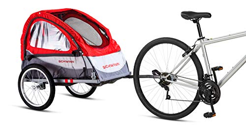 Load image into Gallery viewer, Schwinn Trailblazer Child Bike Trailer, Single Baby Carrier, Canopy, 16-inch Wheels, Red