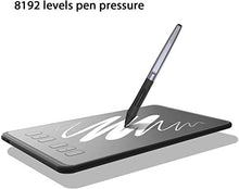 Load image into Gallery viewer, HUION Inspiroy H640P Graphic Tablets OSU Drawing Tablet with 6 Shortcut Keys, Digital Drawing Pad with 8192 Battery-Free Pen Tilt Function, Glove and 18 Pen Nibs Included
