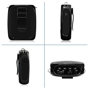 Zoweetek Portable Rechargeable Mini Voice Amplifier with Wired Microphone Headset and Waistband, Supports MP3 Format Audio for Teachers, Singing, Coaches, Training, Presentation, Tour Guide