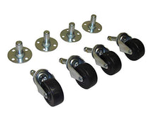 Load image into Gallery viewer, Reliable Hardware Company RH-9006-SET-A Plug-in with Sockets 2-Inch Wheel Diameter Fender Style Casters - Set of 4, Zinc
