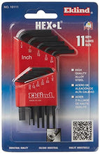 Load image into Gallery viewer, EKLIND 10111 Hex-L Key allen wrench - 11pc set SAE Inch Sizes .050-1/4 Short series

