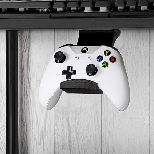 Load image into Gallery viewer, Gamepad Under The Desk Mount Holder Hanger for Xbox One, Switch, PS4, PC, Steam, Steelseries & Most Game Controllers, No Screws, VHB Tape, by Brainwavz (Black, Improved Adheasion Nov2019)