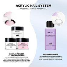 Load image into Gallery viewer, Morovan Acrylic Nail Kit Acrylic Powder and Professional Liquid Monomer set with Acrylic Nail Brush Nail Forms tips for Acrylic Nails Extension Beginner kit
