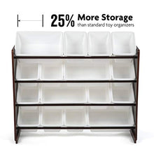 Load image into Gallery viewer, Humble Crew Extra-Large Toy Organizer, 16 Storage Bins, Espresso/White
