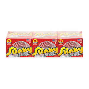 The Original Slinky Walking Spring Toy, 3-Pack Metal Slinky, Fidget Toys, Party Favors and Gifts, Toys for 3 Year Old Girls and Boys, by Just Play