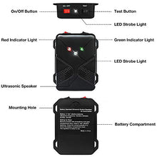 Load image into Gallery viewer, Loraffe Battery Operated LED Rat Strobe Light Electronic Ultrasound Device Keep Mice Away from Your Car Engine Truck Garage Attic Basement Warehouse Shed Under Hood Rodent Defense Vehicle Protection
