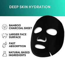 Load image into Gallery viewer, WOLF PROJECT | Hydrating Sheet Mask (5 Pack) - Hydrating and Moisturizing Face Mask For Men - Natural serum, Bamboo charcoal face mask sheets, Vitamin B3 &amp; Hyaluronic Acid for glowing skin

