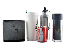 Load image into Gallery viewer, riemot Luggage Travel Cup Holder Free Hand Drink Caddy - Hold Two Coffee Mugs - Fits Roll on Suitcase Handles - Gifts for Flight Attendants Travelers Accessories Grey
