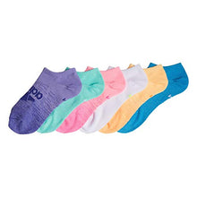 Load image into Gallery viewer, adidas Kids-Girl's Superlite Badge of Sport No Show Socks (6-Pair) , Light Purple/Acid Mint Green/Hyper Pop, Medium
