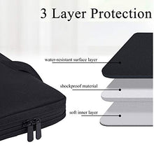 Load image into Gallery viewer, 15.6 Inch Laptop Sleeve, Simboom Laptop Messenger Bag with Accessories Organizer Pouch, Waterproof Shoock-Proof Protective Case Compatible with 15.6 inch Dell Acer Asus Hp Lenovo - Black
