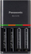 Load image into Gallery viewer, Panasonic K-KJ55K3A4BA Advanced 4 Hour Quick Battery Charger with 4AAA eneloop pro High Capacity Rechargeable Batteries
