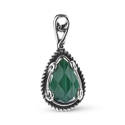 Carolyn Pollack Sterling Silver Malachite Charm