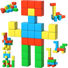Load image into Gallery viewer, Magnetic Blocks, 28 Pieces 1.34 inch Large Magnetic Building Blocks, 3D Magnetic Cubes for Kids, Preschool Educational Construction Kit, Sensory Montessori Toys Kids Blocks for Boys Girls Toddlers

