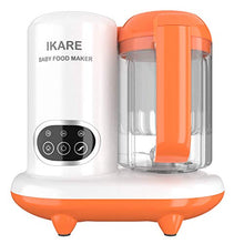 Load image into Gallery viewer, IKARE 6 in 1 Baby Food Maker, Infant Feeding Blender Puree Processor Grinder Steamer, Cook &amp; Blend Healthy Homemade Baby Food in Minutes, 25 Oz Tritan Stirring Cup, Touch Control Panel, Auto Shut-Off
