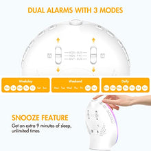 Load image into Gallery viewer, Sunrise Alarm Clock, Full Screen Wake Up Light with Sunrise Simulation, Dual Alarms, FM Radio, 8 Natural Sounds &amp; Snooze, 3 Light Modes, Bedroom Digital Alarm Clock for Heavy Sleepers Adults Kids
