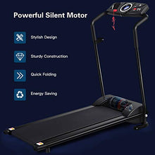 Load image into Gallery viewer, GYMAX Folding Treadmill, Electric Motorized Running Walking Machine with LCD Monitor &amp; Cup Holder, Portable Easy Assembly Treadmill for Home Office Apartment
