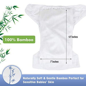 Leekalos Biodegradable Bamboo Diaper Liner Super Soft Disposable Unscent Diaper Liners,100 Sheets