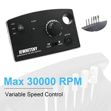 Load image into Gallery viewer, JEWHITENY Professional Nail Drill Machine 30000RPM Light Acrylic Electric Nail File Kits for Remove Nail Gel Polish Nail Drills for Acrylic Nails Design for Home Salon Use 110-240V(Black)
