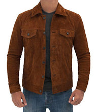 Load image into Gallery viewer, Blingsoul Cafe Racer Slim Fit Men Leather Jacket Brown | [1100366] Lgan Dark Brown, 2XL

