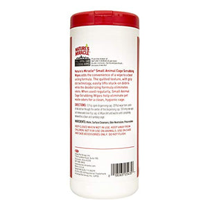 Nature's Miracle Small Animal Cage Scrubbing Wipes Extra Thick