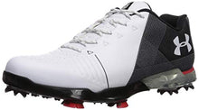Load image into Gallery viewer, Under Armour Men's Spieth 2 Golf Shoe, White(104)/Black, 10.5
