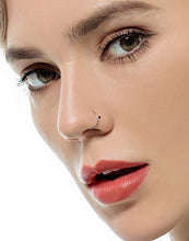 Load image into Gallery viewer, Tornito 100Pcs Stainless Steel Bone Nose Studs Hoop Nose Rings Set Multicolor Cubic Zirconia Hoop Tragus Cartilage Nose Ring Labret Nose Piercing Pin Jewelry for Women Men 1.5mm 22G
