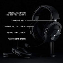 Load image into Gallery viewer, Logitech G PRO X Wireless Lightspeed Gaming Headset with Blue VO!CE Mic Filter Tech, 50 mm PRO-G Drivers, and DTS Headphone:X 2.0 Surround Sound
