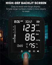 Load image into Gallery viewer, All New 2022 LAZLE Blood Pressure Monitor - Automatic Upper Arm Machine &amp; Accurate Adjustable Digital BP Cuff Kit - Largest Backlit Display - 200 Sets Memory, Includes Batteries, Carrying Case
