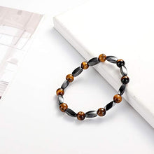 Load image into Gallery viewer, Jstyle 4Pcs Hematite Bead Bracelet for Men Women 8mm Tiger Eye Stone Beads Bracelet Elastic Natural Stone Bracelet Bangle
