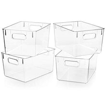 Load image into Gallery viewer, ClearSpace Plastic Storage Bins – Perfect Kitchen Organization or Pantry Storage – Fridge Organizer, Pantry Organization and Storage Bins, Cabinet Organizers
