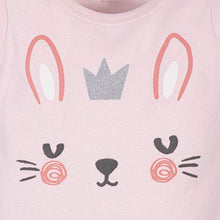 Load image into Gallery viewer, GERBER Baby Girls 4-Pack Short Sleeve Onesies Bodysuits, Pink Bunnies, 6-9 Months
