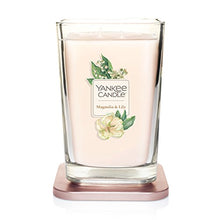 Load image into Gallery viewer, Yankee Candle Elevation Collection with Platform Lid Magnolia &amp; Lily Scented Candle, Large 2-Wick, 80 Hour Burn Time
