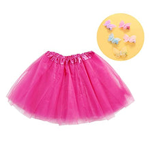 Load image into Gallery viewer, Jeowoqao Girls Tutu Set, 5pcs Tutus Dance Tutus Dress with 5pcs Flower Hairpins Fit Kids Age 3-8

