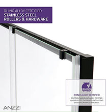 Load image into Gallery viewer, 72 x 60 inch Framed Shower Door in Matte Black | Halberd Water Repellent Glass Shower Door with Seal Strip Parts | Easy Gilde Rollers Sliding Shower Door | SD-AZ052-02MB
