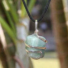 Load image into Gallery viewer, Aquamarine Gemstone Pendant Necklace - Natural Crystal Healing | Stone of Courage | Throat Chakra &amp; Communication Aid | Calming &amp; Soothing Energy to Relax and Reduce Stress | Jewelry for Men &amp; Women
