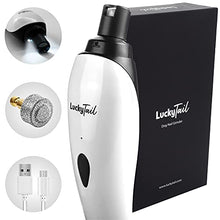 Load image into Gallery viewer, LuckyTail Dog Nail Grinder Trimmer – Professional Quiet 2-Speed Rechargeable Electric Pet Grooming &amp; Smoothing Tool Kit – Painless Paw Clipper
