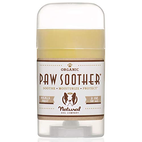 Natural Dog Company Paw Soother Stick (2 oz) | Natural, Organic, Healing Paw Pad Balm for Pets | Sooths Dry, Cracked, and Rough Paws | Vet-Approved Convenient Moisturizing Travel Stick