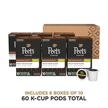 Load image into Gallery viewer, Peet's Coffee, Dark Roast Decaffeinated Coffee K-Cup Pods for Keurig Brewers - Decaf House Blend 60 Count (6 Boxes of 60 K-Cup Pods)
